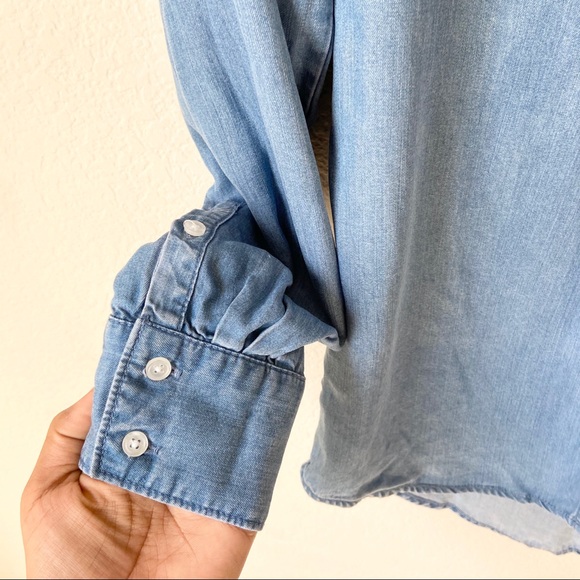 a.n.d ea wy Chambray Long Sleeve Button Down Shirt - Picture 5 of 7